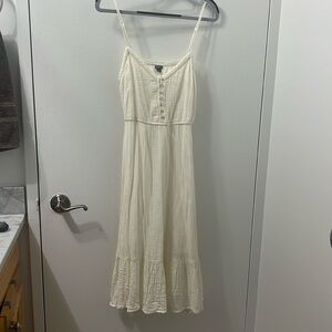 Aerie midi white/offwhite dress. Worn once size small